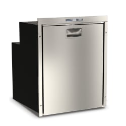 90 Litre Drawer Drinks fridge , Brushed stainless steel door and fitting frame, 12/24Volt