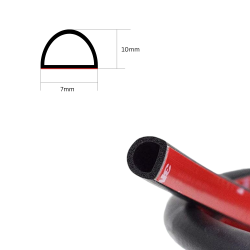 Fridge Lid Seal Self Adhesive Low Profile W:7mm H:10mm (PER METER)