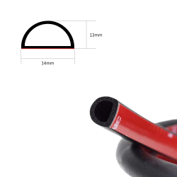 Fridge Lid Seal Self Adhesive Low Profile W:14mm H:13mm (PER METER)