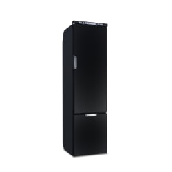 Slim 150 Litre Front opening fridge - with ice box, Black door, 12/24Volt Remote Compressor No Couplings