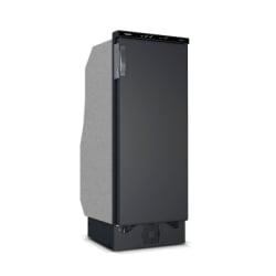 Slim 90 Litre Front opening fridge - with ice box, Black door, 12/24Volt Integral Nano Compressor