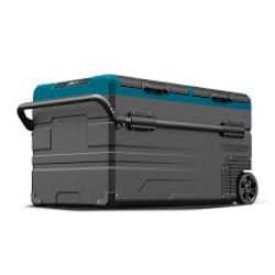 VFD75 - 75 Litre Portable 2 door fridge and freezer with digital thermostat 12/24Vdc 100/240Vac with wheels