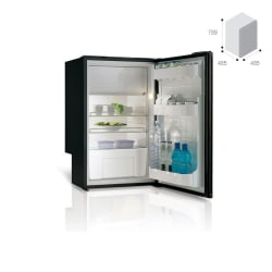 85 LITRE FRIDGE 220v (inc ICE BOX) BLACK(1901)