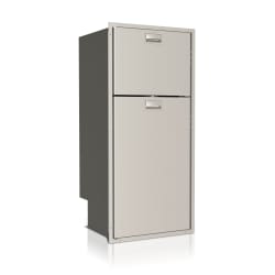 260 Litre Front opening fridge - with ice box, Brushed stainless steel door and fitting frame, 12/24Volt