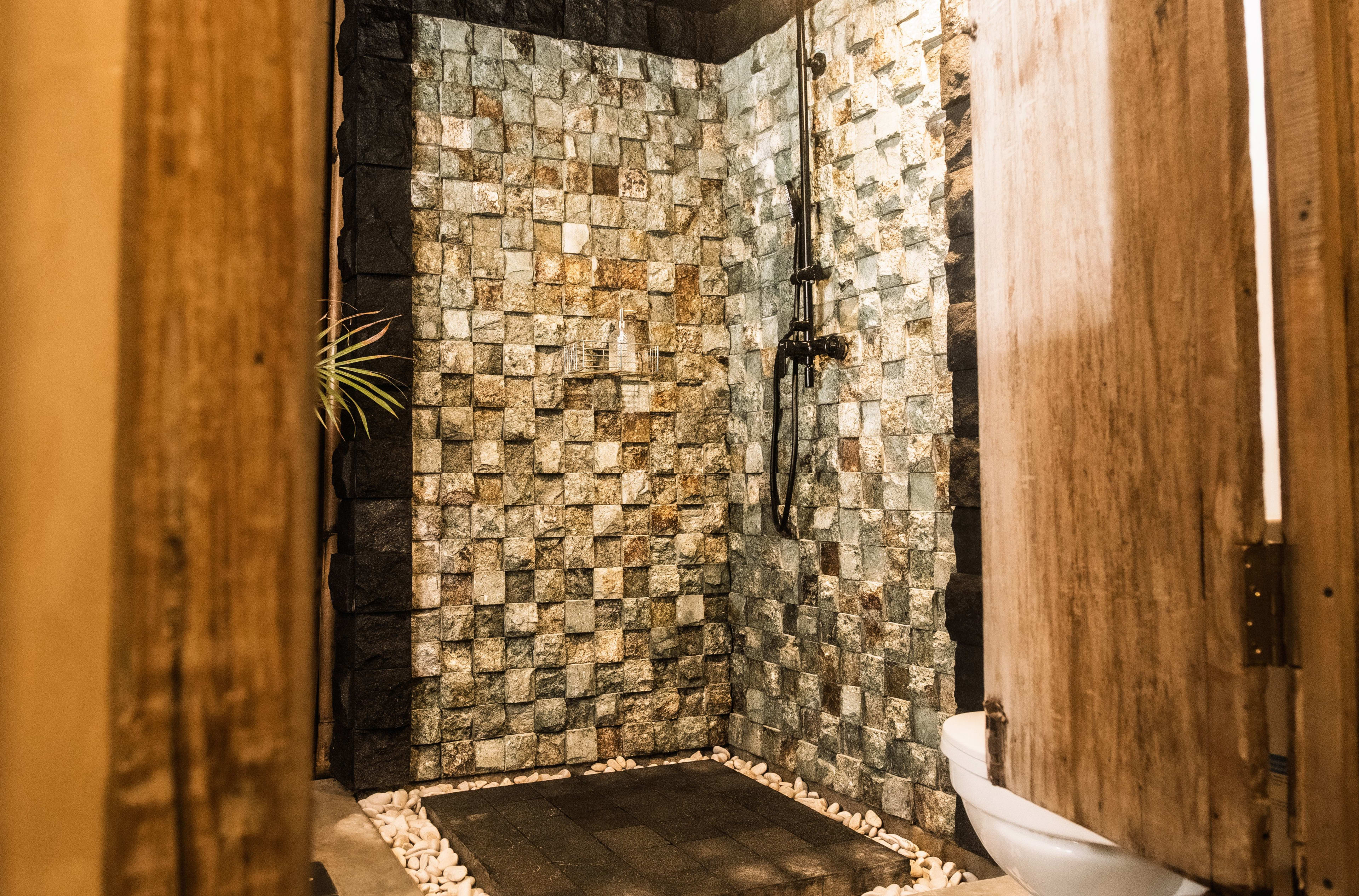 Shower at the family bungalow