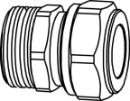 Puserrusliitin suora IMI TA FPL 10x1/2" UK kromi 