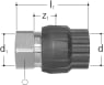 Kierreliitin suora JRG Sanipex D16x1/2" SK 