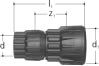 Suoraliitin supistus JRG Sanipex D50-D32 