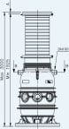 Pumppaamon jatko-osa Flygt Compit 901 P-jatko 1400 