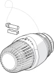 Patteritermostaatti Oras Stabila L=1000 irtoanturi 446301 