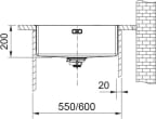 Huullosallas Franke Box Bxx slimtop 210/110-50, 127.0436.941 