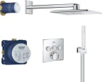 Suihkusetti piiloasennus Grohe Rainshower Smartactive Cube 310 mm, kromi 