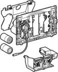 WC-huuhtelujärjestelmä Geberit Sigma paristo, langatton painike 