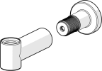 Suihkuputken pidike Oras 1013325V-33 mattamusta 
