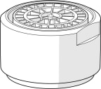 Poresuutin Oras 1017576V-33 STD M24x1 LL C, mattamusta 