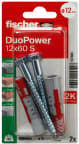 Nailontulppa ruuvilla Fischer DuoPower 12x60 mm kuusiokanta SW13 IP 2 kpl/pak 