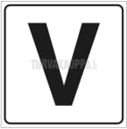 Merkintäkilpi muovia Suomen Turvakauppa vesihuoltokilpi "V" 400x400 mm 