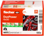 Nailontulppa Fischer DuoPower 6x30 mm 100 kpl/ltk 