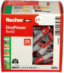 Nailontulppa Fischer DuoPower 8x40 mm 100 kpl/ltk 
