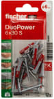 Nailontulppa ruuvilla Fischer DuoPower 6x30 mm uppokanta PZ2 IP 12 kpl/pak 