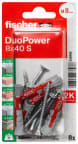 Nailontulppa ruuvilla Fischer DuoPower 8x40 mm uppokanta PZ2 IP 8 kpl/pak 