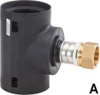 T-muunnosliitin Cool-Fit 2.0 D110/160 90° PE/messinki eristetty PN16 F/Rp 2" SK 