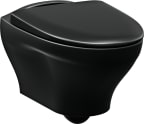 Seinä-WC Gustavsberg Estetic SC/QR, Ebony C+, HF, mattamusta, Suprafix-kiinnitys 
