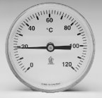 Lämpömittari vaakamalli 1/2"-100/45 mm 0 - +120 °C takalähtö 