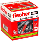 Yleistulppa Fischer DuoSeal 8x48 mm tulppa/ruuvi A2 25 kpl/ltk 