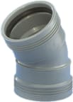 Muhvikulma 30° PP Wavin Wafix DN 50x30 harmaa 