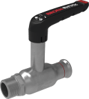 Puristus palloventtiili ZN Broen 18x3/4" UK, DN 15, korkea 