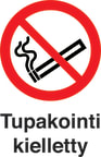 Merkintäkilpi muovia Suomen Turvakauppa tupakointi kielletty 200x300 mm 