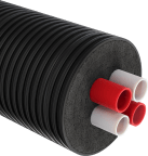 Lämpö- ja käyttövesiputkielementti Flextra Flextra Quattro 2X25/28+18/160 
