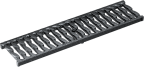 Linjakuivatuskourun ritilä Anrin Nordic KE-100 OvalGrip ritilä KTL, C250 0,5m 