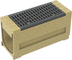 Linjakuivatuskouru Anrin Nordic Solid block monoliittikouru huoltol., 0,65m 