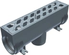 Linjakuivatuskouru Hydrotec HYDROBlock 100 RD pohjapoisto, 1m 