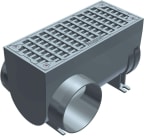 Linjakuivatuskouru Hydrotec HYDROBlock 200 PD O/V ja sivupoisto, 0,5m 