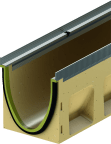 Linjakuivatuskouru Aco Drain Multiline V100S 0.0, 1,0 m 