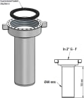 Vesilukon kierrepää PP Alterna Lira SK 2x40x100 mm harmaa 