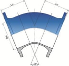 Laippakulmayhde Saint-Gobain PAM FFK DN 300x45 epoksoitu 