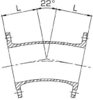 Laippakulmayhde Saint-Gobain PAM FFK DN 100x22 epoksoitu 