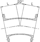 Laippakulmayhde Saint-Gobain PAM FFK DN 200x22 epoksoitu 