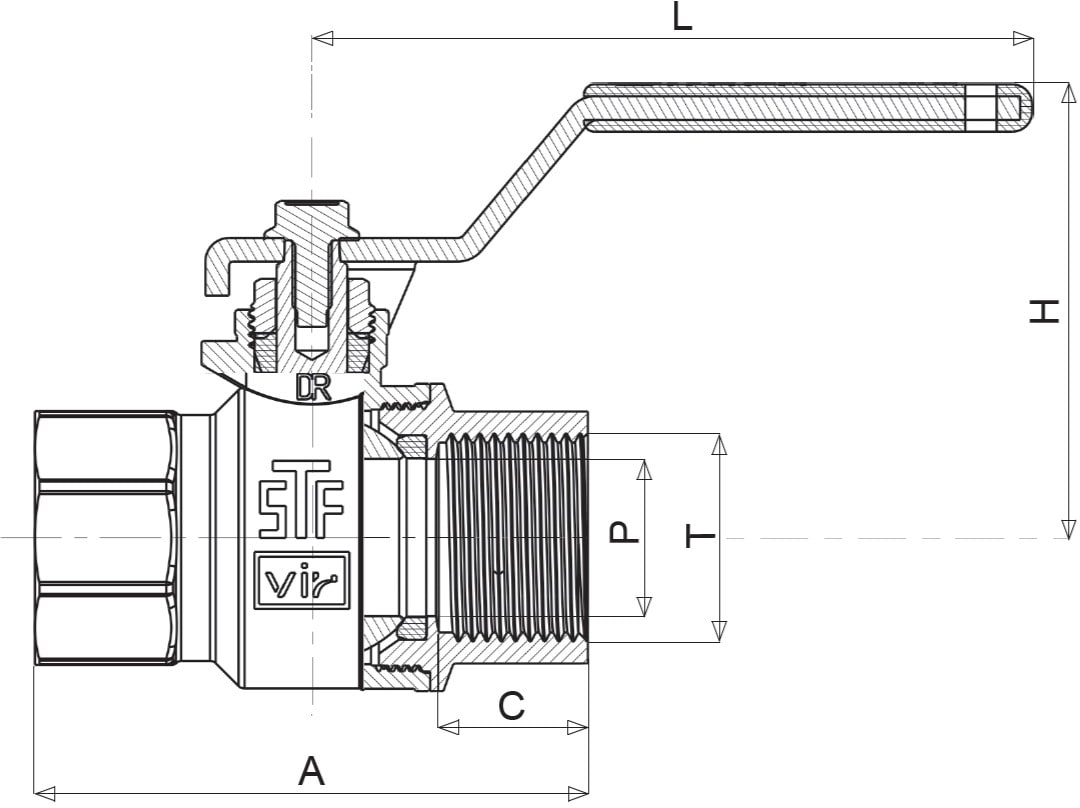 Palloventtiili EM Altech Eko Pro 2 DN 20 SK 3 4 CW511L 3711515 Dahl Palloventtiili EM Altech Eko Pro 2 DN 20 SK 3 4 CW511L 3711515 Dahl