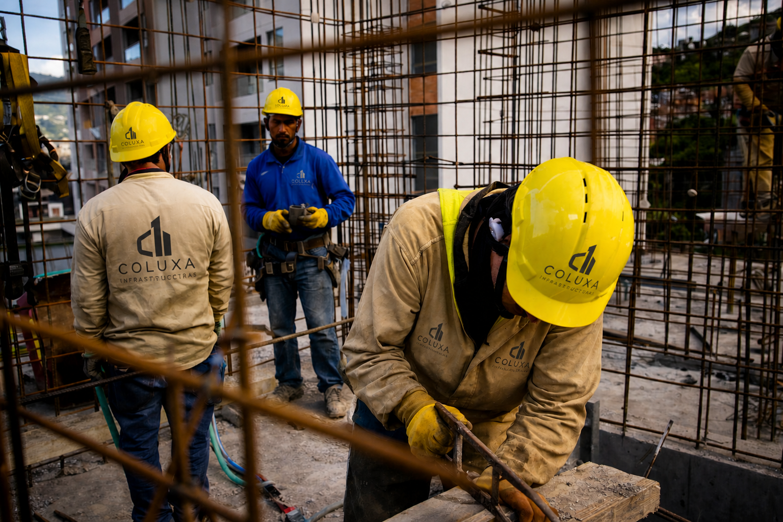 Equipo de Coluxa Infraestructuras en acción