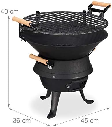 Vue 4 de Relaxdays Baril De Barbecue