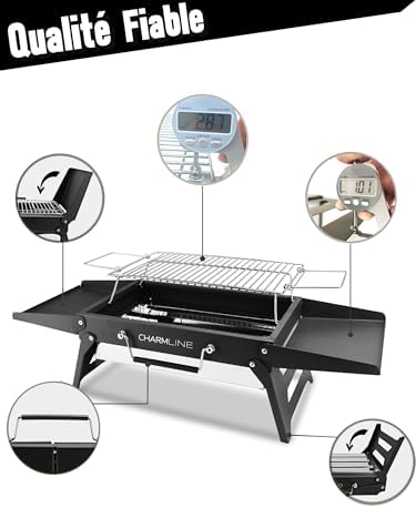 Vue 4 de Charmline Cm Barbecue Portable