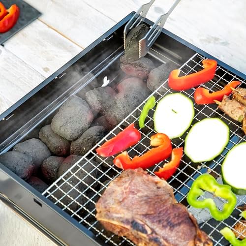 Vue 4 de Innovagoods Barbecue Charbon Pliable