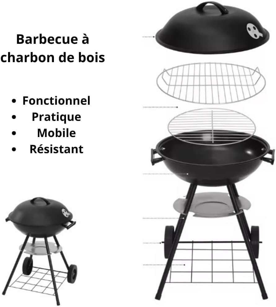 Vue 2 de Barbecue Charbon De