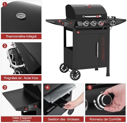 Vue 4 de Royal Gourmet Barbecue Gaz