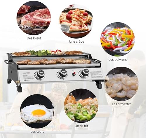 Vue 7 de Royal Gourmet Plancha Gaz